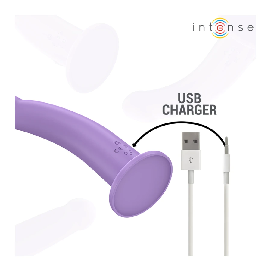 INTENSE - EDDIE VIBRATOR 17.5 CM 10 VIBRATIONS PURPLE REMOTE CONTROL